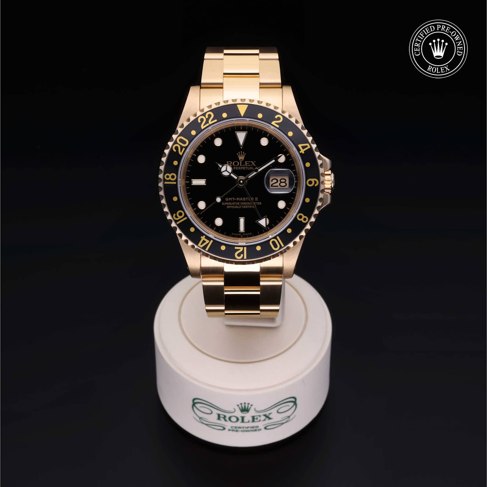 merci　2 Rolex Certified Pre-Owned GMT-Master II 40 mm in Yellow Gold